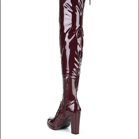 New GB Get-Real Patent Platform Over-The-Knee Block Heel Boots - Picture 5 of 11